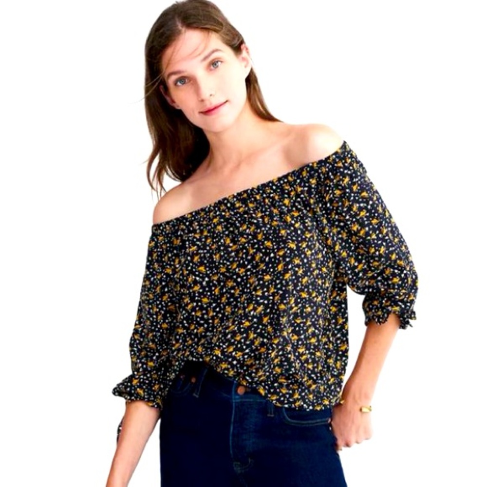 Madewell Silk off shoulder top